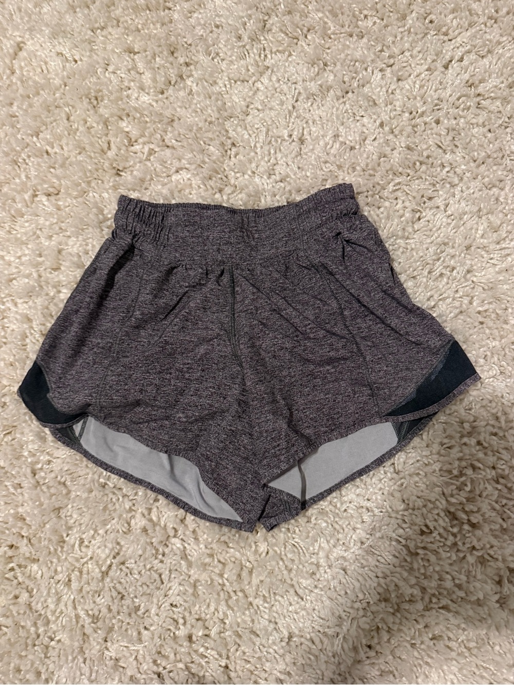 lululemon athletica Heathered Charcoal Athletic Shorts
